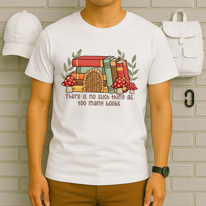 There Is No Such Thing As Too Many Books Gift For Reading Books T-Shirt