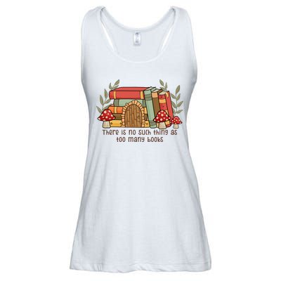 There Is No Such Thing As Too Many Books Gift For Reading Books Ladies Essential Flowy Tank