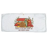 There Is No Such Thing As Too Many Books Gift For Reading Books Large Microfiber Waffle Golf Towel