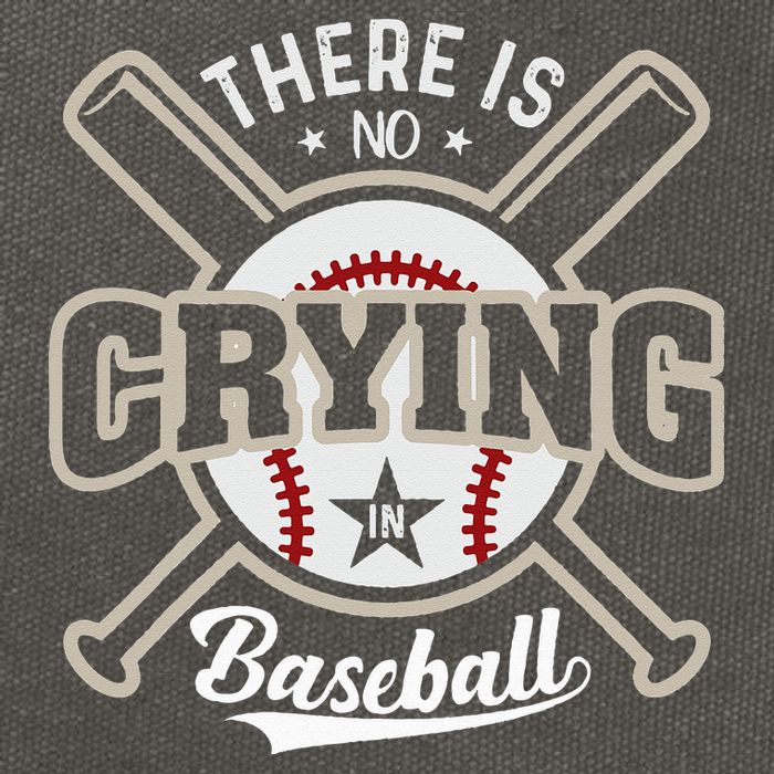 There Is No Crying In Baseball Cotton Canvas Backpack