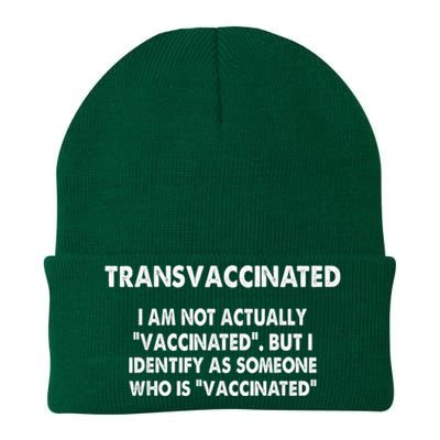 Transvaccinated I'm Not Actually Vaccinated Knit Cap Winter Beanie