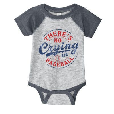 There Is No Crying In Baseball Funny Game Day Baseball Mom  Infant Baby Jersey Bodysuit