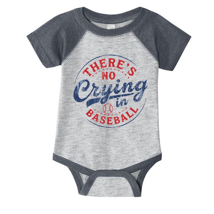 There Is No Crying In Baseball Funny Game Day Baseball Mom  Infant Baby Jersey Bodysuit