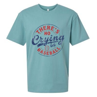 There Is No Crying In Baseball Funny Game Day Baseball Mom  Sueded Cloud Jersey T-Shirt