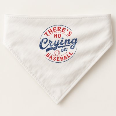 There Is No Crying In Baseball Funny Game Day Baseball Mom  USA-Made Doggie Bandana