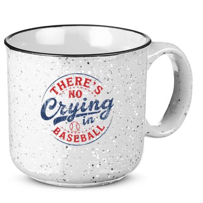 There Is No Crying In Baseball Funny Game Day Baseball Mom  15oz Campfire Ceramic Mug