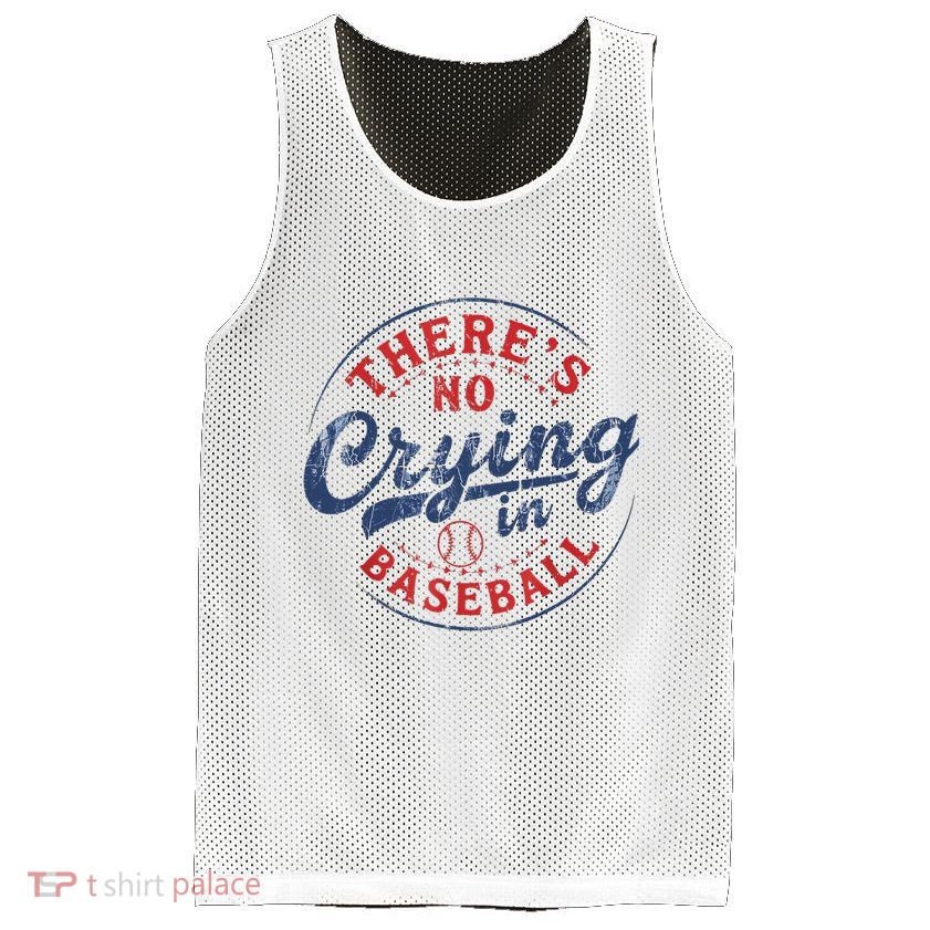 There Is No Crying In Baseball Funny Game Day Baseball Mom  Mesh Reversible Basketball Jersey Tank