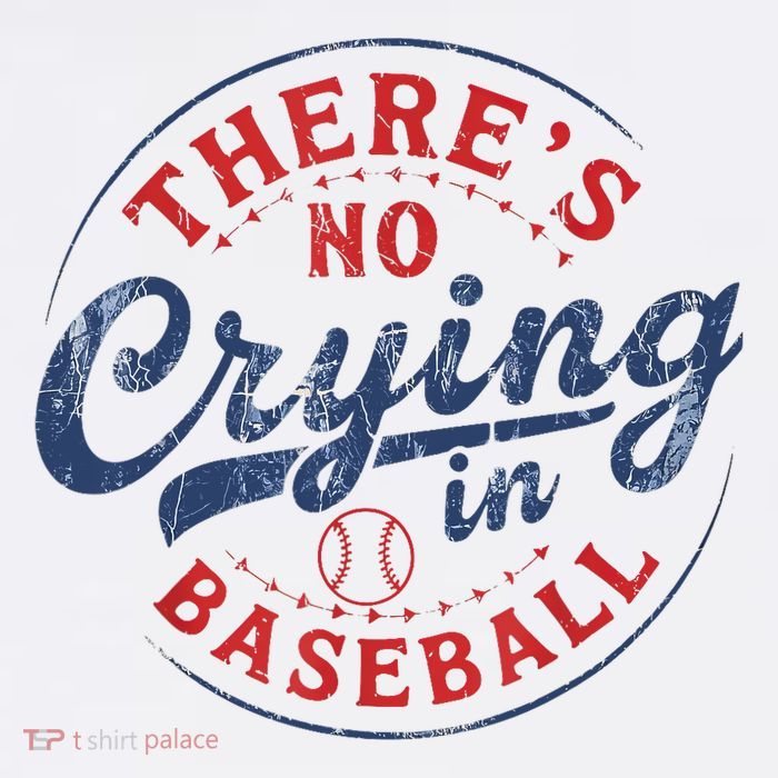There Is No Crying In Baseball Funny Game Day Baseball Mom  Women's V-Neck T-Shirt
