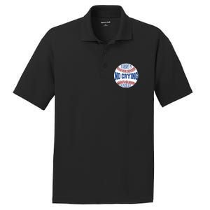 There Is No Crying In Baseball Cool Gift PosiCharge RacerMesh Polo