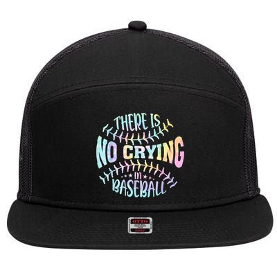There Is No Crying In Baseball Tie Dye 7 Panel Mesh Trucker Snapback Hat