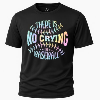 There Is No Crying In Baseball Tie Dye Cooling Performance Crew T-Shirt