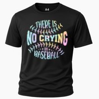 There Is No Crying In Baseball Tie Dye Cooling Performance Crew T-Shirt