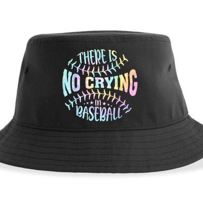 There Is No Crying In Baseball Tie Dye Sustainable Bucket Hat