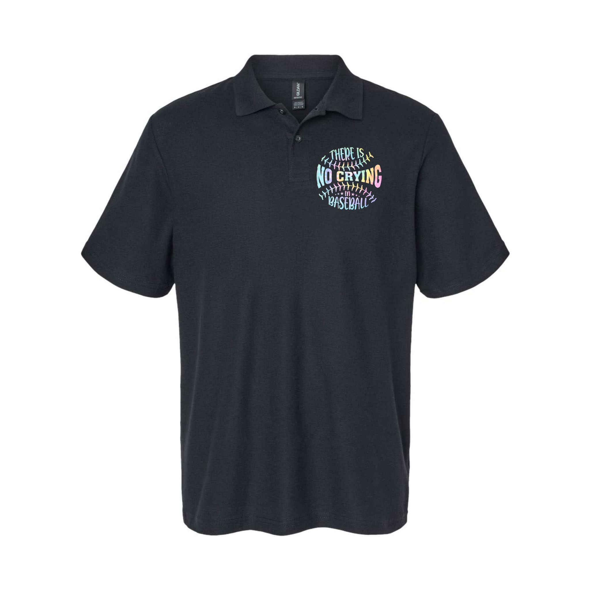 There Is No Crying In Baseball Tie Dye Polo