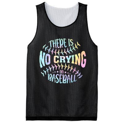 There Is No Crying In Baseball Tie Dye Mesh Reversible Basketball Jersey Tank