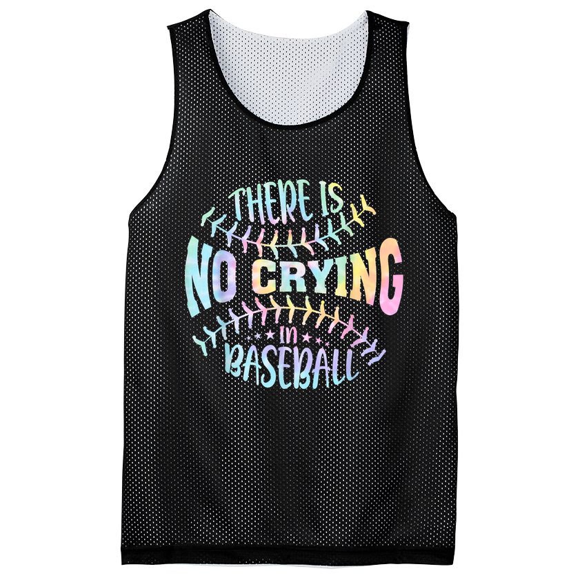 There Is No Crying In Baseball Tie Dye Mesh Reversible Basketball Jersey Tank