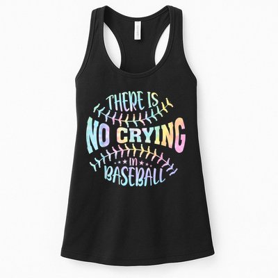 There Is No Crying In Baseball Tie Dye Womens Tank Top