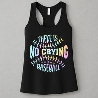 There Is No Crying In Baseball Tie Dye Womens Tank Top
