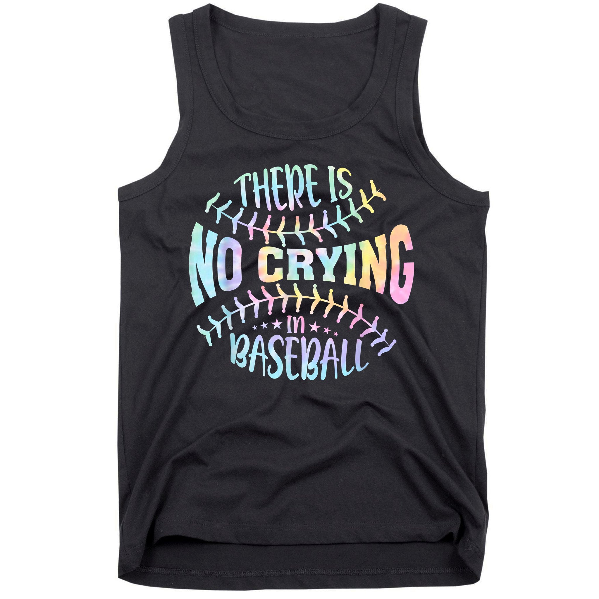 There Is No Crying In Baseball Tie Dye Tank Top