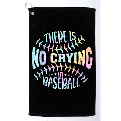 There Is No Crying In Baseball Tie Dye Golf Towel