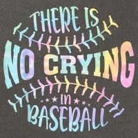 There Is No Crying In Baseball Tie Dye Cotton Canvas Backpack