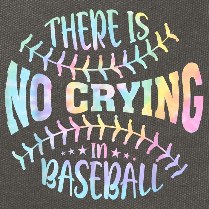 There Is No Crying In Baseball Tie Dye Cotton Canvas Backpack