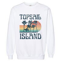 Topsail Island North Carolina Beach Summer Vacation Vintage Garment-Dyed Sweatshirt