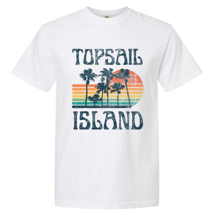 Topsail Island North Carolina Beach Summer Vacation Vintage Garment-Dyed Heavyweight T-Shirt