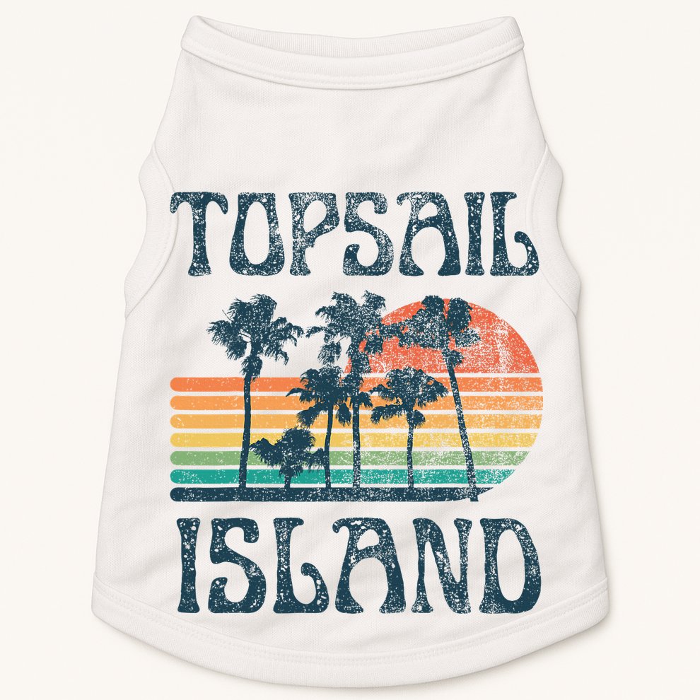 Topsail Island North Carolina Beach Summer Vacation Vintage Doggie Tank
