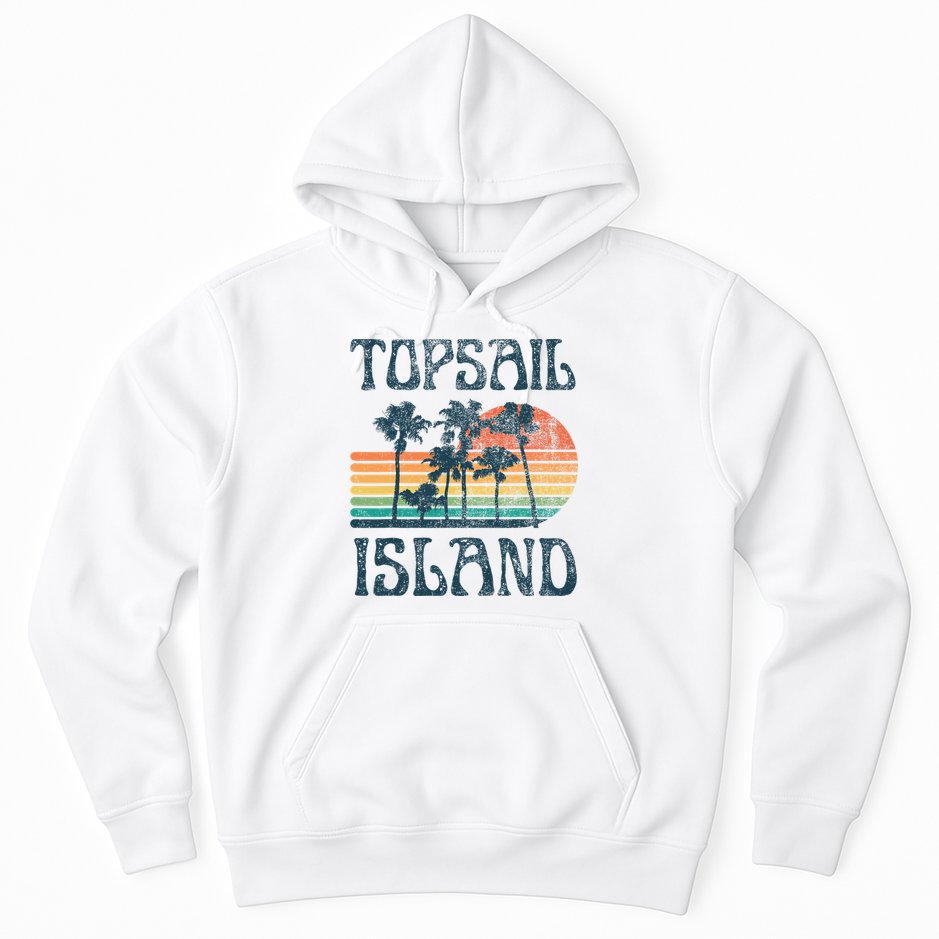 Topsail Island North Carolina Beach Summer Vacation Vintage Hoodie