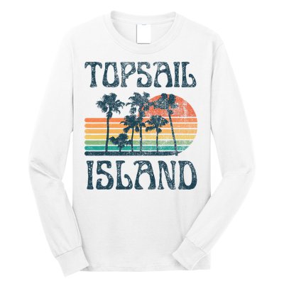 Topsail Island North Carolina Beach Summer Vacation Vintage Long Sleeve Shirt