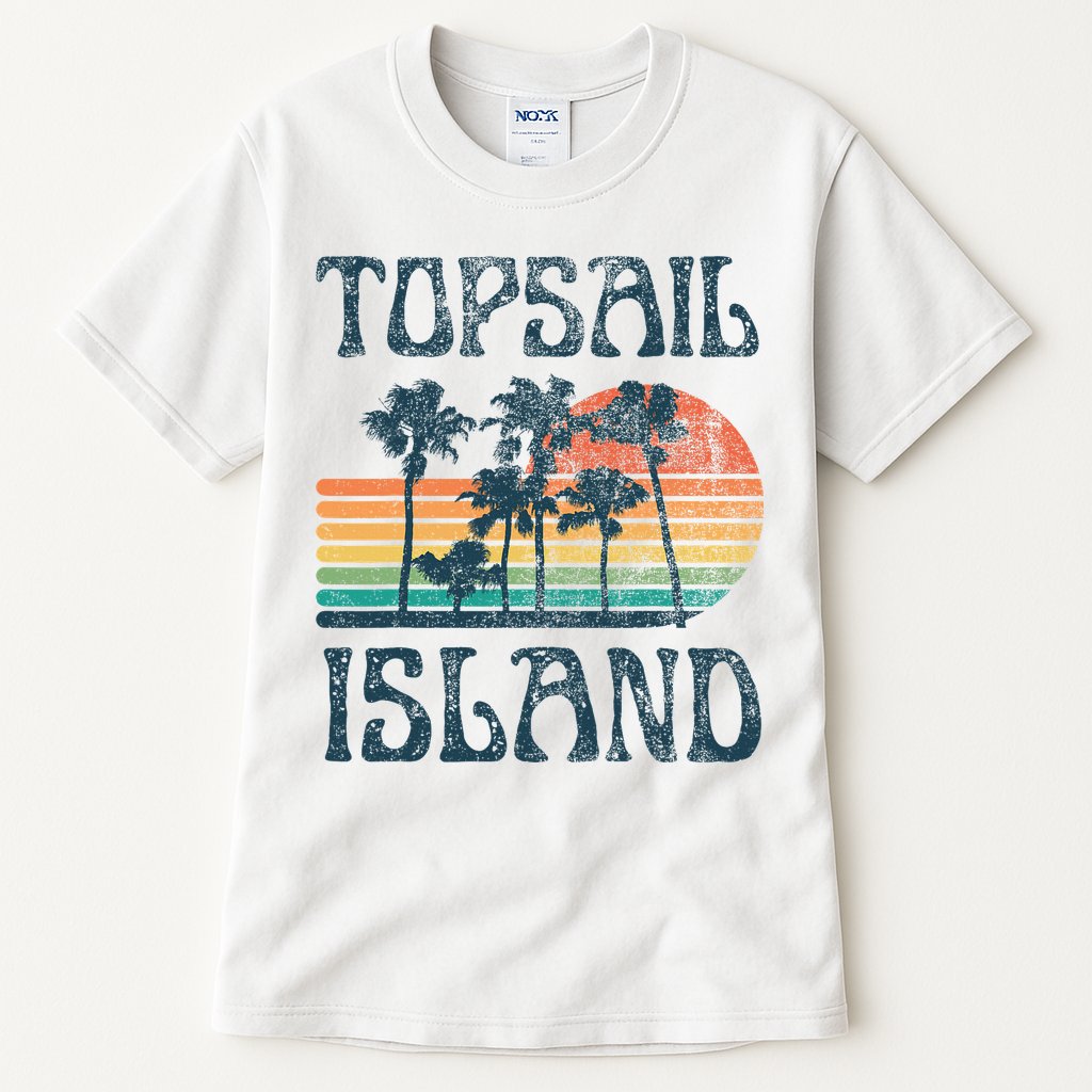 Topsail Island North Carolina Beach Summer Vacation Vintage Tall T-Shirt