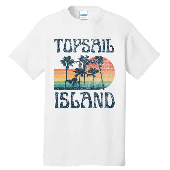 Topsail Island North Carolina Beach Summer Vacation Vintage Tall T-Shirt