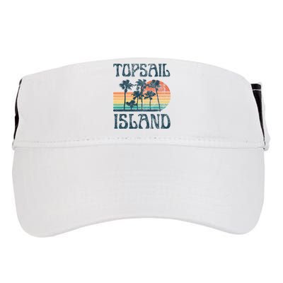 Topsail Island North Carolina Beach Summer Vacation Vintage Adult Drive Performance Visor