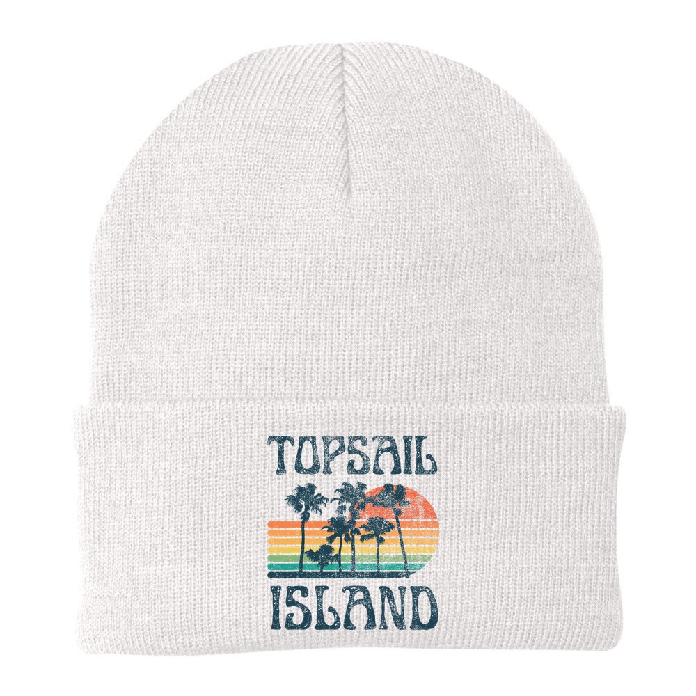 Topsail Island North Carolina Beach Summer Vacation Vintage Beanie