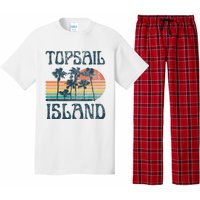 Topsail Island North Carolina Beach Summer Vacation Vintage Pajama Set