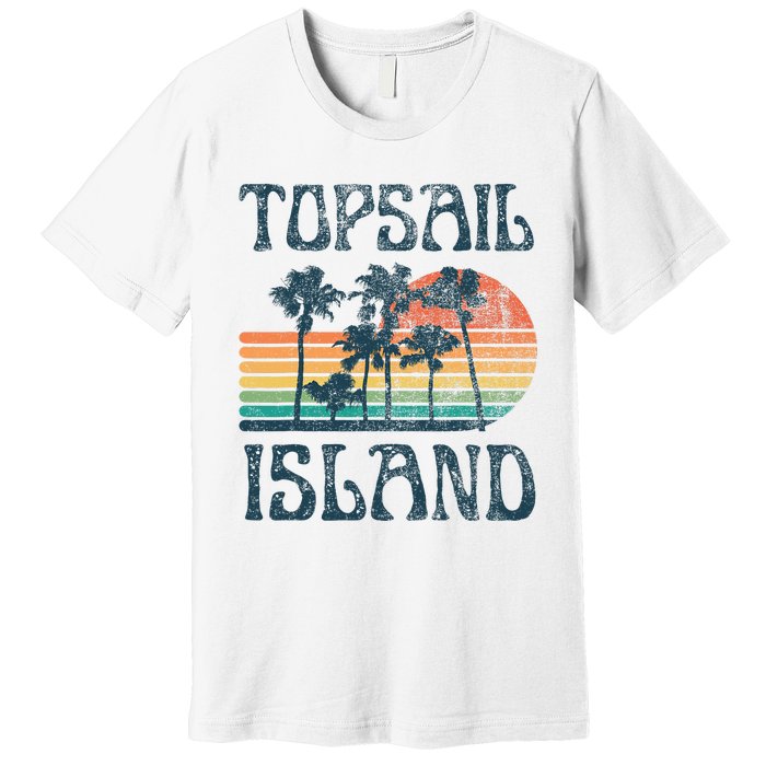 Topsail Island North Carolina Beach Summer Vacation Vintage Premium T-Shirt