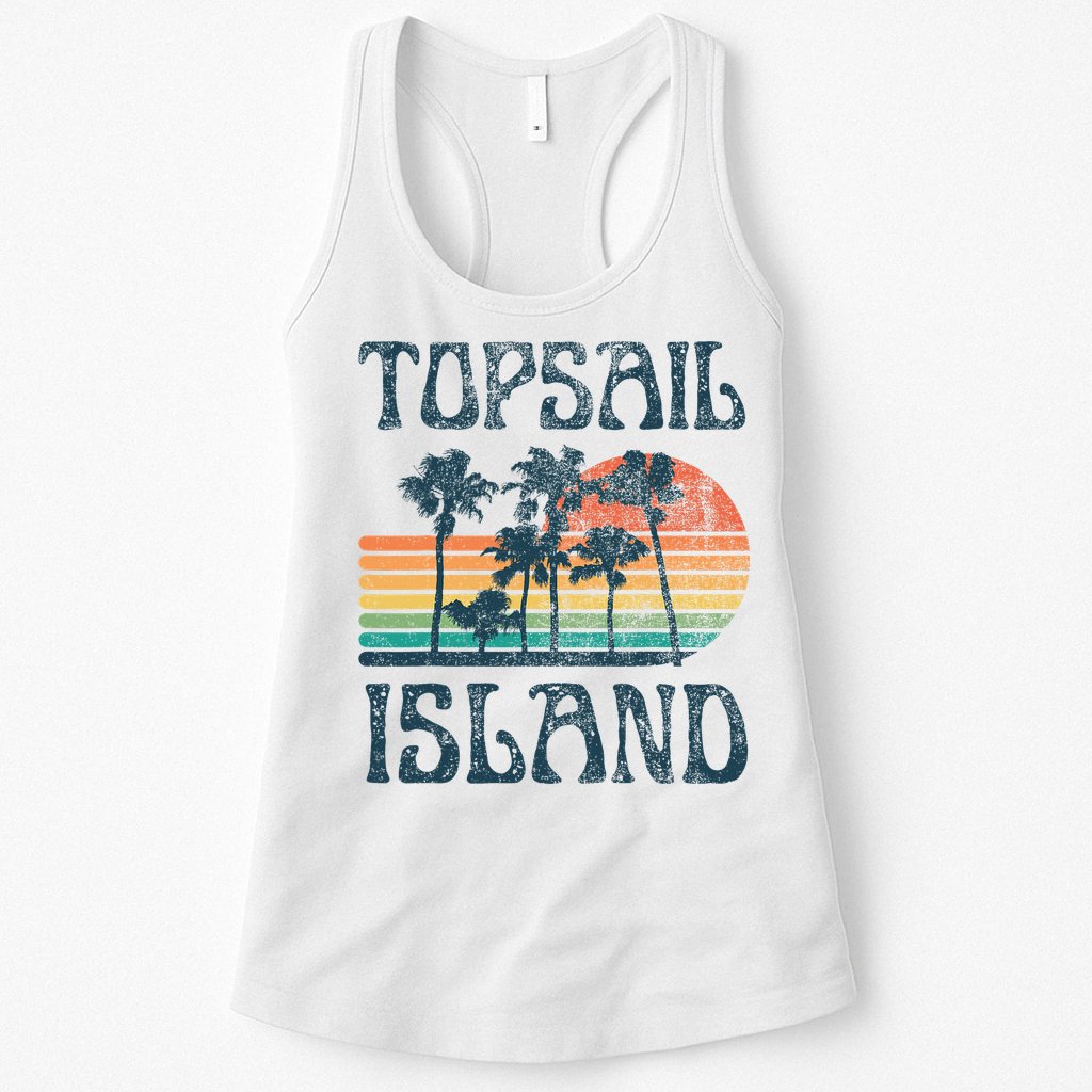 Topsail Island North Carolina Beach Summer Vacation Vintage Womens Tank Top
