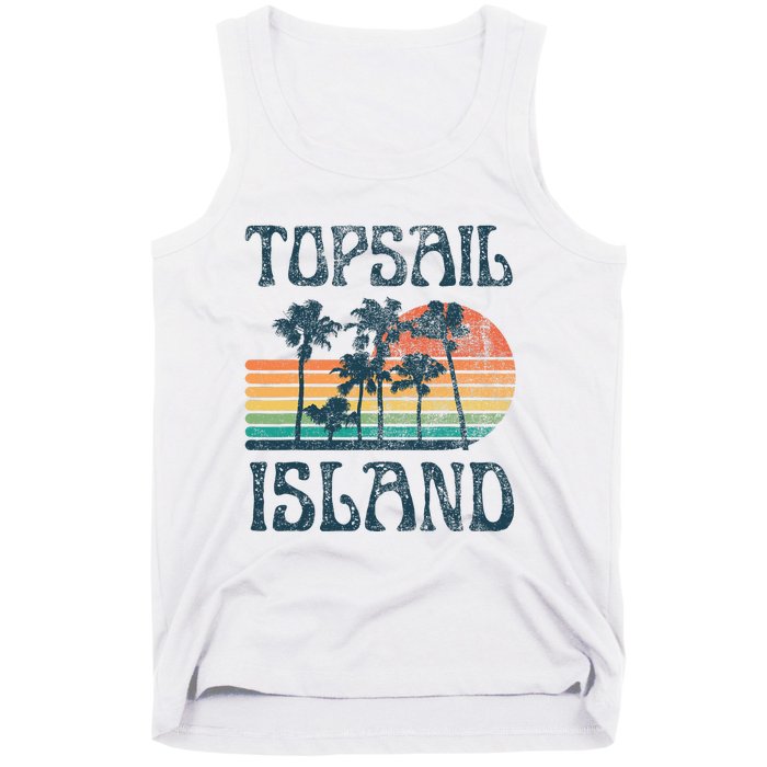 Topsail Island North Carolina Beach Summer Vacation Vintage Tank Top