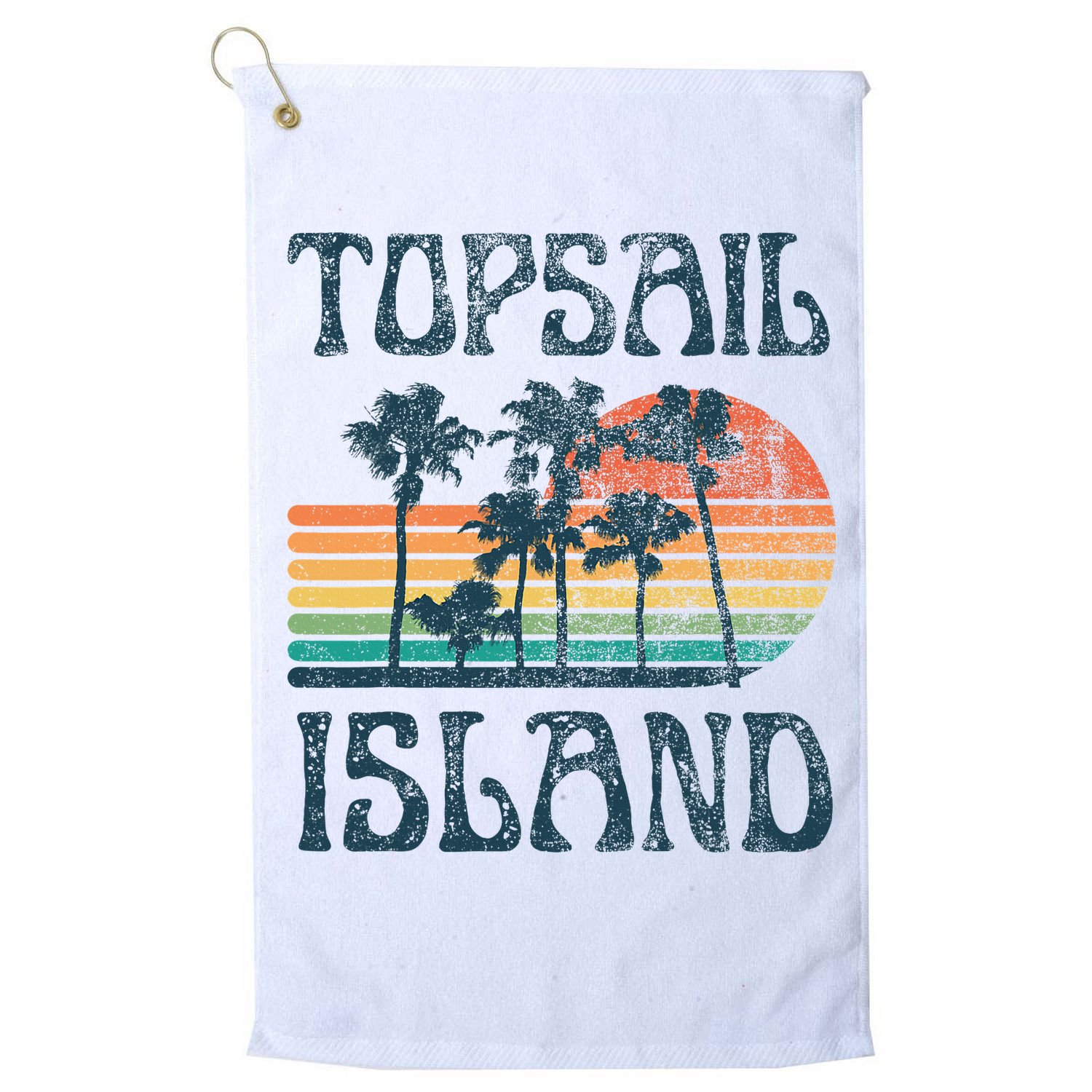 Topsail Island North Carolina Beach Summer Vacation Vintage Golf Towel