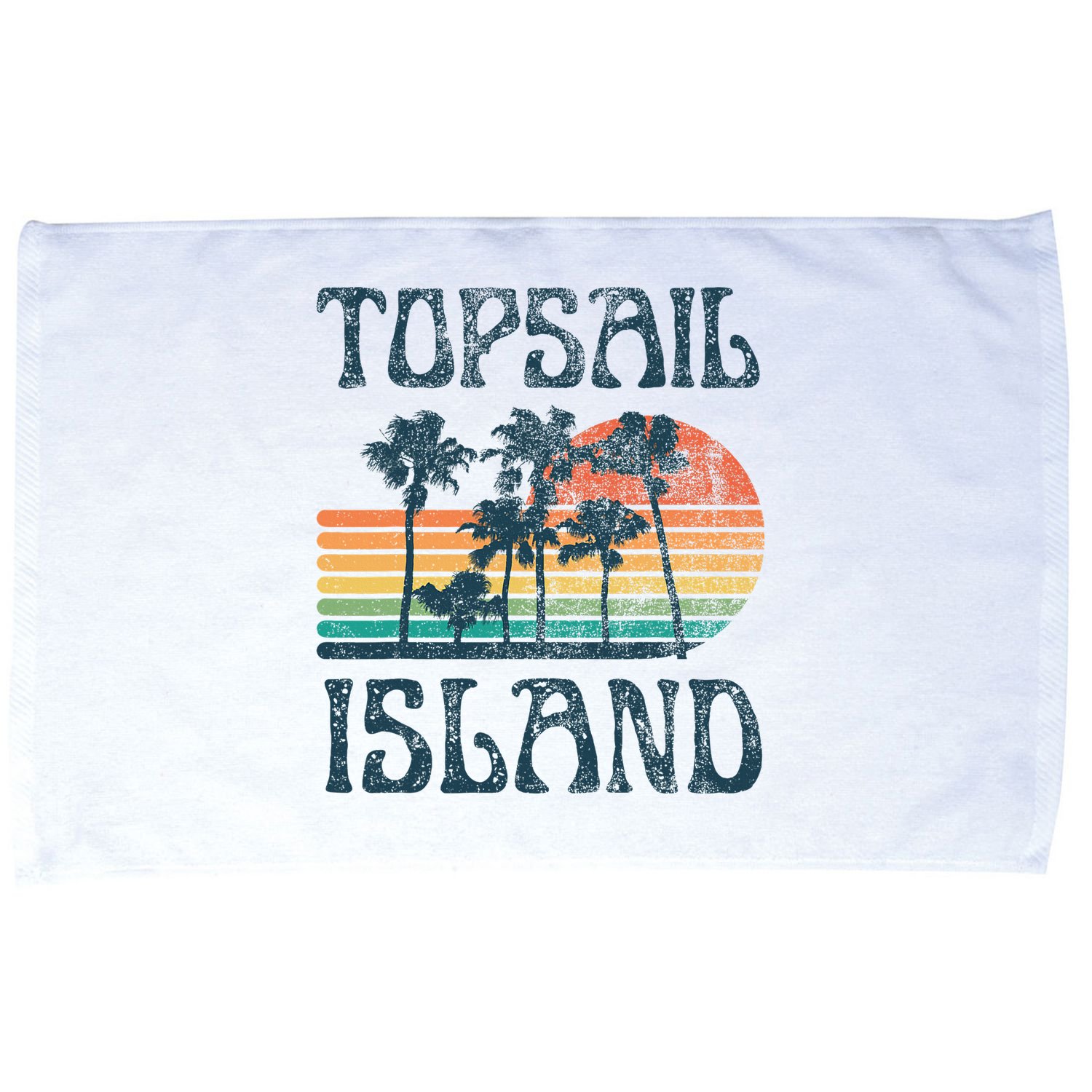 Topsail Island North Carolina Beach Summer Vacation Vintage Microfiber Hand Towel
