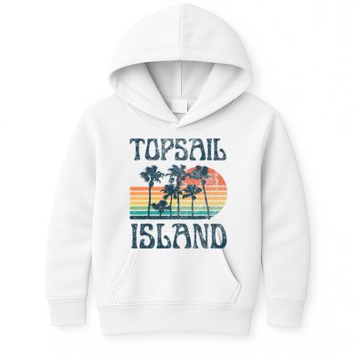 Topsail Island North Carolina Beach Summer Vacation Vintage Kids Hoodie