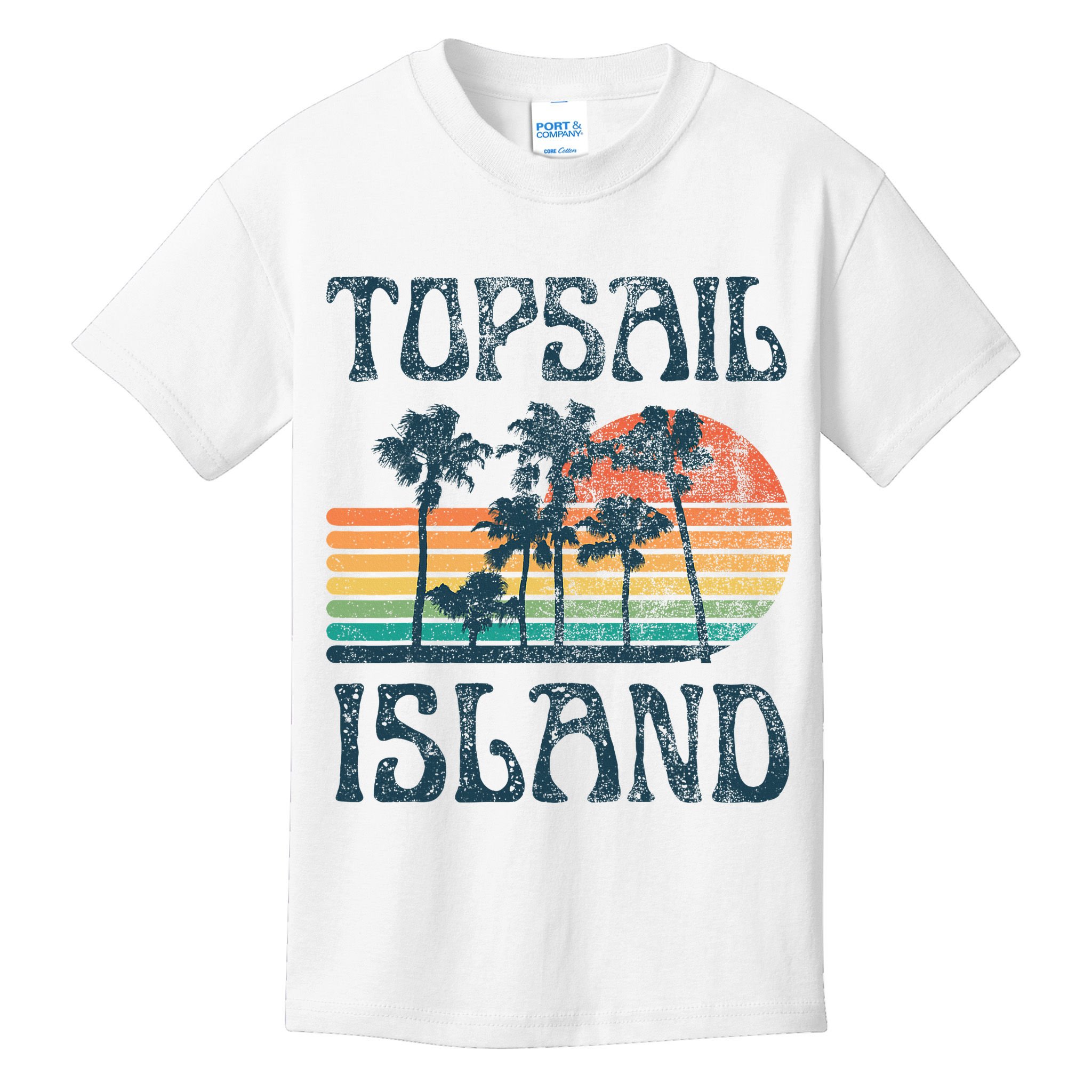 Topsail Island North Carolina Beach Summer Vacation Vintage Kids T-Shirt