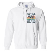 Topsail Island North Carolina Beach Summer Vacation Vintage Full Zip Hoodie