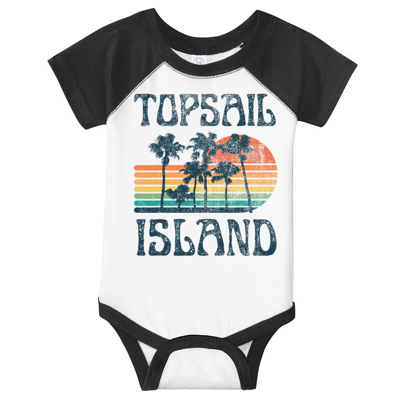 Topsail Island North Carolina Beach Summer Vacation Vintage Infant Baby Jersey Bodysuit