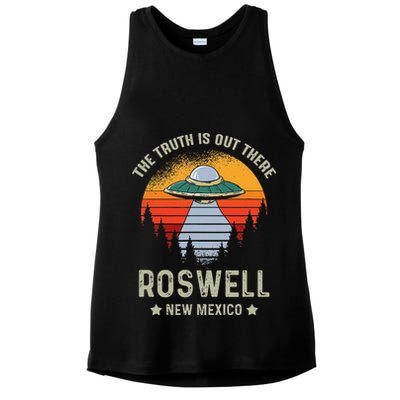 Truth Is Out There Roswell New Mexico Alien Abduction Ufo Ladies PosiCharge Tri-Blend Wicking Tank
