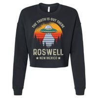 Truth Is Out There Roswell New Mexico Alien Abduction Ufo Cropped Pullover Crew
