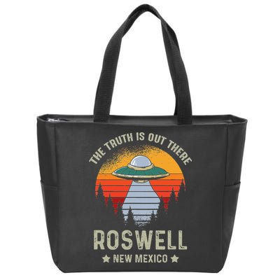 Truth Is Out There Roswell New Mexico Alien Abduction Ufo Zip Tote Bag