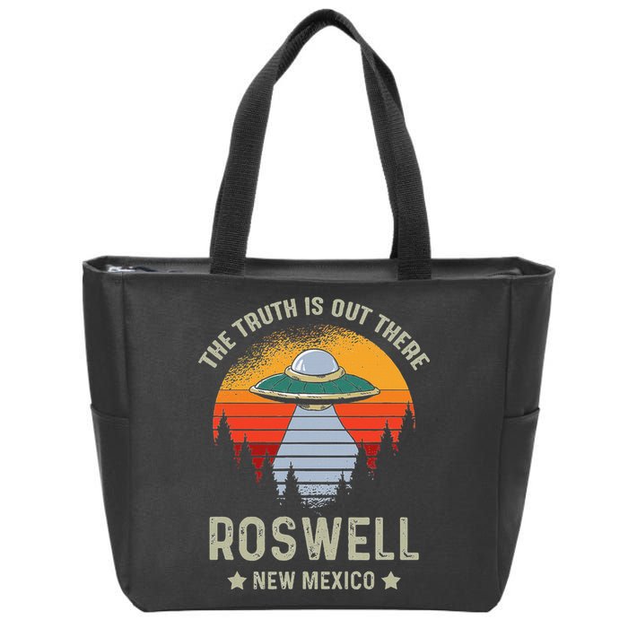 Truth Is Out There Roswell New Mexico Alien Abduction Ufo Zip Tote Bag