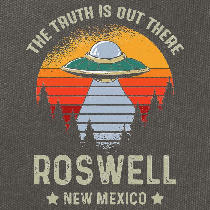 Truth Is Out There Roswell New Mexico Alien Abduction Ufo Cotton Canvas Backpack